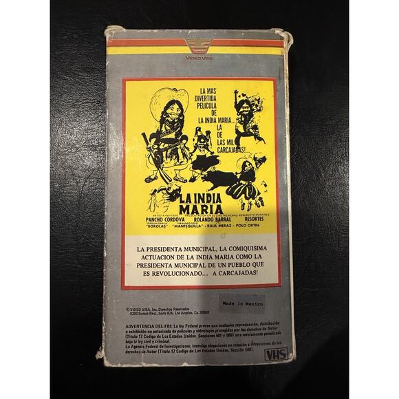 La Presidenta Municipal - La India Maria, VHS Preowned Spanish Mexico Plays - Picture 2 of 5